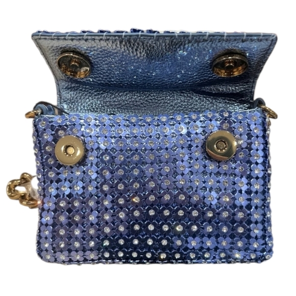 NWT Kurt Geiger London Blue Party Flower Mini Bag + Dusty - Picture 8 of 10
